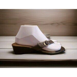 Anne Klein Mabobbin Sandals Heel Shoes Women’s Size 7 Brown